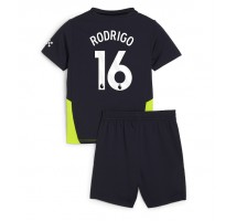 Manchester City Rodri Hernandez #16 Koszulka Wyjazdowa dzieci 2024-25 Krótki Rękaw (+ krótkie spodenki)